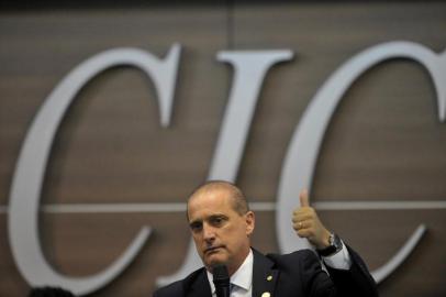  CAXIAS DO SUL, RS, BRASIL, 27/09/2019Almoço no CIC com o Deputado Federal. Ministro-chefe da Casa Civil, Onyx Lorenzoni(Lucas Amorelli/Agência RBS)