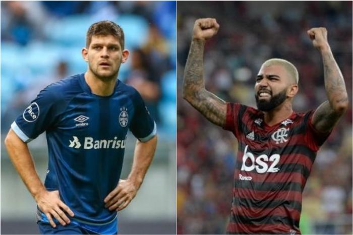 Montagem sobre fotos / Lucas Uebel/Grêmio e Alexandre Vidal/Flamengo