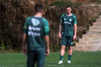  CAXIAS DO SUL, RS, BRASIL, 13/03/2019 - Juventude treina sob comando do novo técnico, Marquinhos Santos. NA FOTO: volante Moisés. (Marcelo Casagrande/Agência RBS)