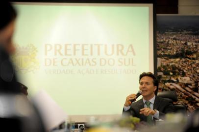 CAXIAS DO SUL, RS, BRASIL, 14/03/2019Coletiva de dois anos como prefeito de Caxias do Sul de Daniel Guerra. Prefeito Daniel Guerra(Lucas Amorelli/ Agência RBS)