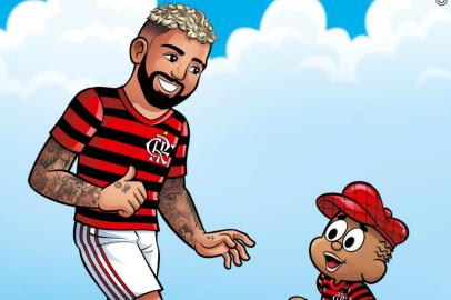 Gabigol vira desenho da Turma da Mônica