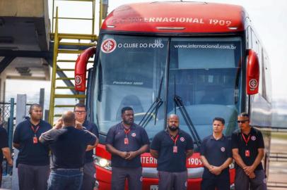  inter, ônibus, aeroporto, chegada, futebol