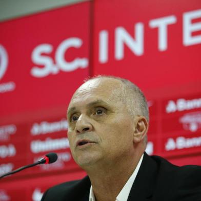  PORTO ALEGRE, RS, BRASIL, 10-10-2019: Presidente do Internacional, Marcelo Medeiros, concede entrevista coletiva após demissão do técnico Odair Hellmann (FOTO FÉLIX ZUCCO/AGÊNCIA RBS, Editoria de Esportes).