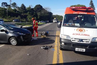 Acidente deixa pelo menos um ferido na BR-470, em Garibaldi