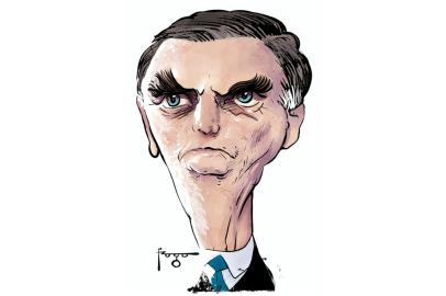 Charge de Jair Bolsonaro feita por Gilmar Fraga