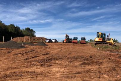 Construção da praça de pedágio de Gravataí