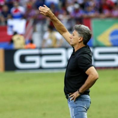 Campeonato Brasileiro de Futebol 2019 Serie A. Jogo entre as equipes do Fortaleza X Gremio realizado na tarde de hoje na Arena Castelao em Fortaleza Ceara. Na foto o tecnico do Grêmio Renato Portaluppi