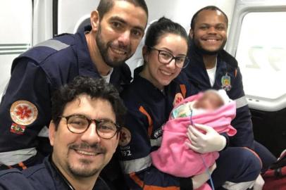 A equipe do Samu fez o primeiro atendimento médico no local e encaminhou a criança para o hospital.(Foto: Samu / Divulgação)