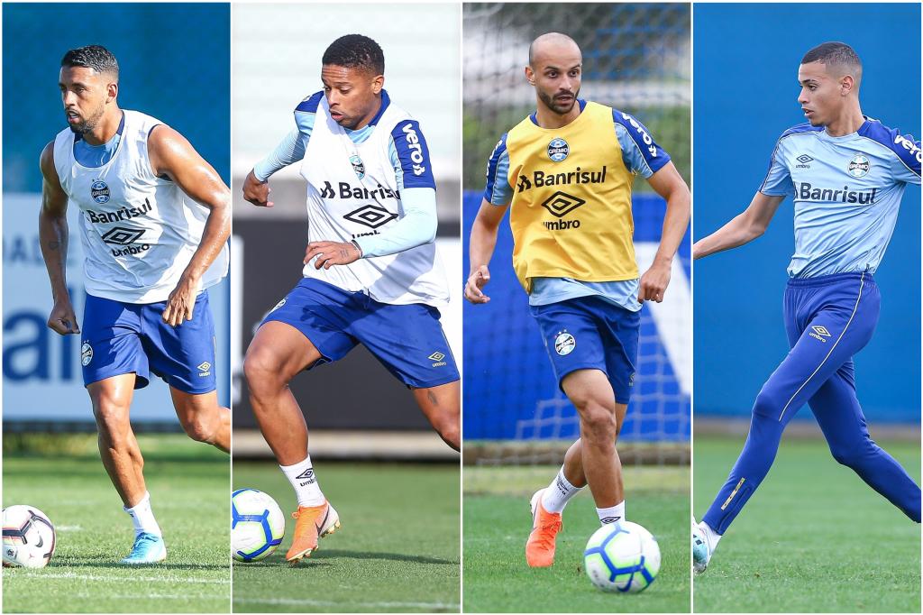 Caetano com a bola nos pés durante o jogo contra o Grêmio