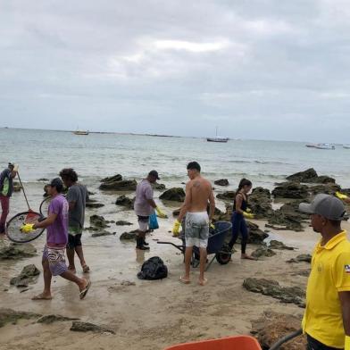  CAIRO, BH, BRASIL, 22/10/2019- Manchas de óleo atingem praias de Morro de São Paulo. (Fotos: Prefeitura / Divulgação)