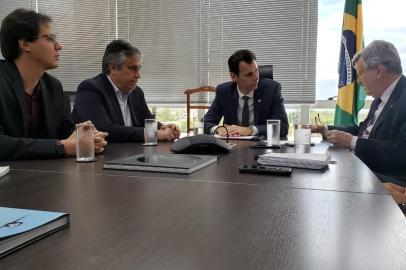 reunião , secretaria nacional da aviação civil , Ronei Saggioro Glanzmann , senador Luis Carlos Heinze , secretário de Planejamento , Fernando Mondadori , aeroporto de vila oliva, Caxias do Sul