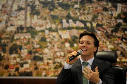 CAXIAS DO SUL, RS, BRASIL, 14/03/2019Coletiva de dois anos como prefeito de Caxias do Sul de Daniel Guerra. Prefeito Daniel Guerra(Lucas Amorelli/ Agência RBS)