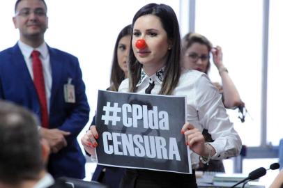 Caroline de Toni na CPI das Fake News. Foto: Luís Macedo/Câmara dso Deputados/Divulgação