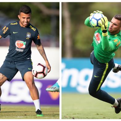 Montagem com Matheus Henrique e Phelipe Megiolaro convocados para a seleção brasileira olímpica