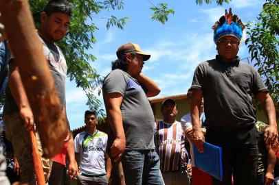  TENENTE PORTELA - RS- BR - 24.10.2019Conflito indígena na reserva da Guarita.Vice- cacique Vanderlei Ribeiro(COCAR), lidera o grupo que está em conflito com o cacique Carlinhos Alfaiate.FOTÓGRAFO: TADEU VILANI AGÊNCIA RBS