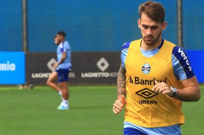  PORTO ALEGRE, RS, BRASIL, 28/10/2019- Treino do Grêmio que ocorreu na arena na manhã desta Segunda Feira. Felipe Vizeu.(FOTOGRAFO: TADEU VILANI / AGENCIA RBS)