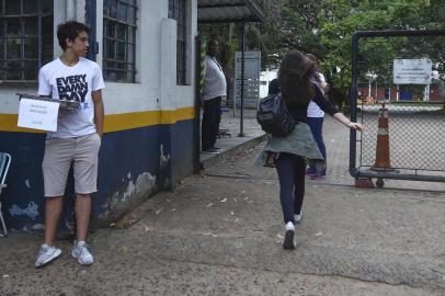  PORTO ALEGRE, RS, BRASIL, 03/11/2019: O movimento foi bastante tranquilo na Escola Técnica Estadual Parobé, na região central de Porto Alegre.Indexador: ISADORA NEUMANN