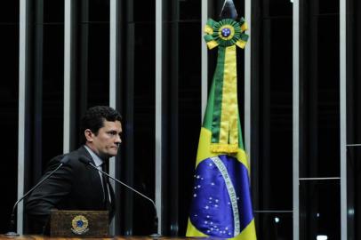  BRASÍLIA, DF, BRASIL, 01-12-2016. Juiz federal, Sérgio Moro, durante segunda sessão de debates temáticos destinada a discutir o Projeto de Lei do Senado nº 280, de 2016, que define os crimes de abuso de autoridade.(GERALDO MAGELA/AGÊNCIA SENADO)Local: BrasÃ­liaIndexador: Geraldo MagelaFonte: AgÃªncia SenadoFotógrafo: g