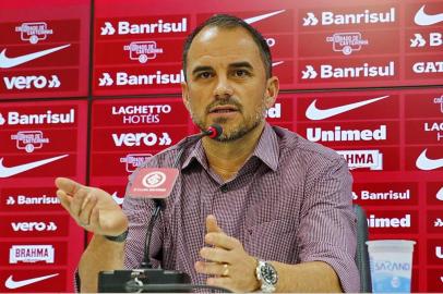  PORTO ALEGRE, RS, BRASIL - 04.11.2019 - Coletiva de Marcelo Lomba e Rodrigo Caetano. (Foto: Robinson Estrasulas/Agencia RBS)