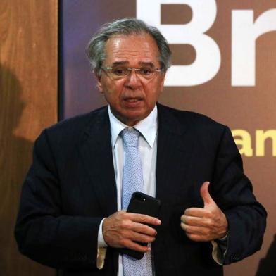 Ministro da economia Paulo Guedes na apresentação do pacote de medidas econômicas