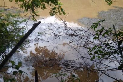 Depois de dois rompimentos em sequência de uma lagoa artificial às margens da ERS-452, em Nova Palmira, zona rural de Caxias do Sul, local volta a ficar cheio e ameaça romper novamente. Ponto fica no Km 26 da rodovia.