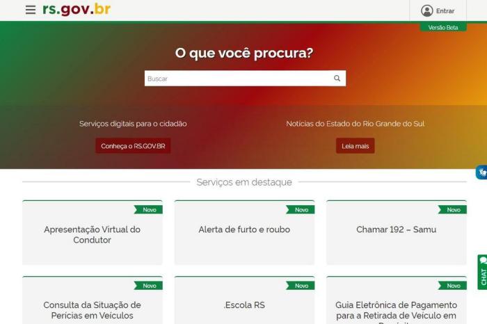 Portal do governo do Estado / Reprodução