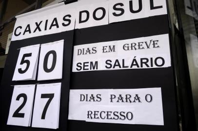  CAXIAS DO SUL, RS, BRASIL (12/11/2019)Greve dos servidores do Poder Judiciário do Rio Grande do Sul completa 50 dias com adesão no Fórum de Caxias do Sul. (Antonio Valiente/Agência RBS)