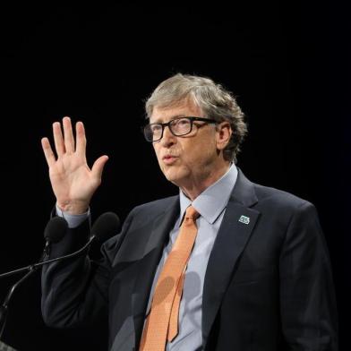 (FILES) In this file photo taken on October 10, 2019 Microsoft founder, Co-Chairman of the Bill & Melinda Gates Foundation, Bill Gates delivers a speech during the conference of Global Fund to Fight HIV, Tuberculosis and Malaria in Lyon, central eastern France. - Democratic presidential hopeful Elizabeth Warren offered to meet Bill Gates after the Microsoft billionaire expressed skepticism about her proposal for a wealth tax affecting the richest Americans. Gates, speaking at a New York Times conference on October 6, 2019, said he favored progressive taxation but worried about the impact of a large wealth tax on innovation. (Photo by Ludovic MARIN / AFP)