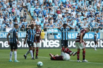  PORTO ALEGRE, RS, BRASIL - 17.11.2019 - Pela 33ª rodada do Campeonato Brasileiro, o Grêmio recebe o Flamengo na Arena. (Foto: Jefferson Botega/Agencia RBS)