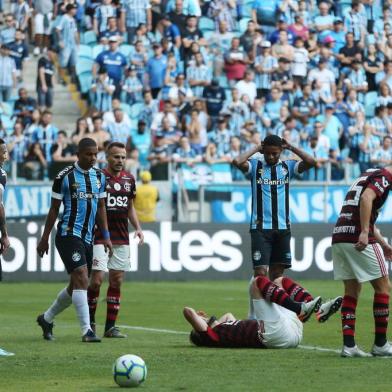  PORTO ALEGRE, RS, BRASIL - 17.11.2019 - Pela 33ª rodada do Campeonato Brasileiro, o Grêmio recebe o Flamengo na Arena. (Foto: Jefferson Botega/Agencia RBS)