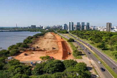  PORTO ALEGRE, RS, BRASIL - 20.11.2019 - Obras na Orla do Guaíba. (Foto: Omar Freitas/Agencia RBS)Local: Porto Alegre