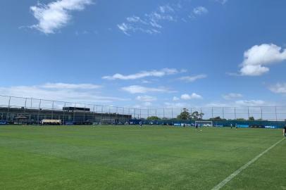 O Grêmio fez seu último treino antes de encarar o Palmeiras pela 34ª rodada do Brasileirão, no Allianz Parque.