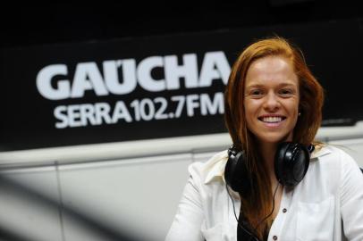  CAXIAS DO SUL, RS, BRASIL, 26/11/2019. Mariel Hecher, jogadora caxiense do Lions FC, da Austrália participa do Show dos Esportes. (Porthus Junior/Agência RBS)