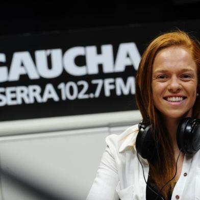  CAXIAS DO SUL, RS, BRASIL, 26/11/2019. Mariel Hecher, jogadora caxiense do Lions FC, da Austrália participa do Show dos Esportes. (Porthus Junior/Agência RBS)