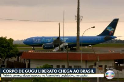 Corpo de Gugu chega ao Brasil