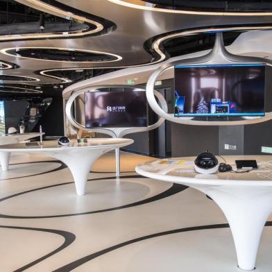 5G Demonstration Room Interior, LEEZA SOHO Grand Opening, Beijing China, November 19th, 2019(Photo credit should read AARON BERKOVICH/SOHO China/AFP-Services)