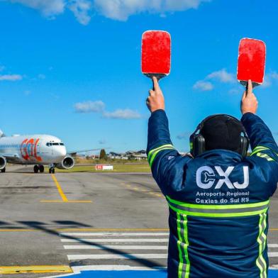 Aeroporto Regional Hugo Cantergiani, em Caxias do Sul. 