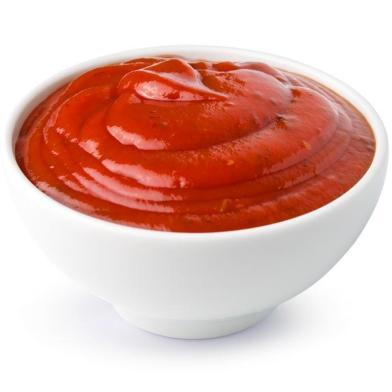 One bowl of red tomato ketchup isolated on a white backgroundbowl of tomato ketchup isolated on a white backgroundFonte: 229015049