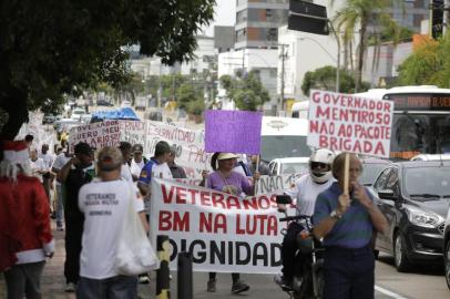  PORTO ALEGRE, RS, BRASIL, 05/12/2019- Protesto dos servidores da Segurança. (FOTOGRAFO: LAURO ALVES / AGENCIA RBS)