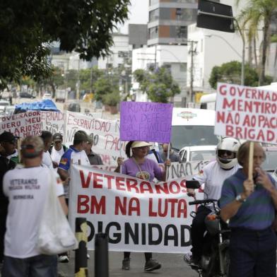  PORTO ALEGRE, RS, BRASIL, 05/12/2019- Protesto dos servidores da Segurança. (FOTOGRAFO: LAURO ALVES / AGENCIA RBS)