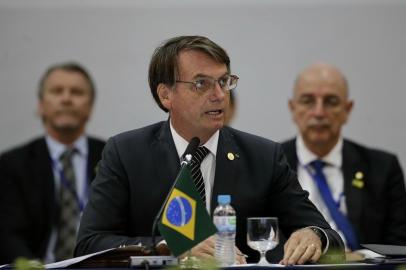  BENTO GONÇALVES, RS BRASIL, 05-12-2019: Presidentes do Brasil, Jair Bolsonaro, do Paraguai, Mario Abdo, da Argentina, Mauricio Macri, e vice do Uruguai, Lucia Topolansky, se encontram em Bento Gonçalves na Cúpula do Mercosul. (Foto: Mateus Bruxel / Agência RBS)Indexador: Andre Avila