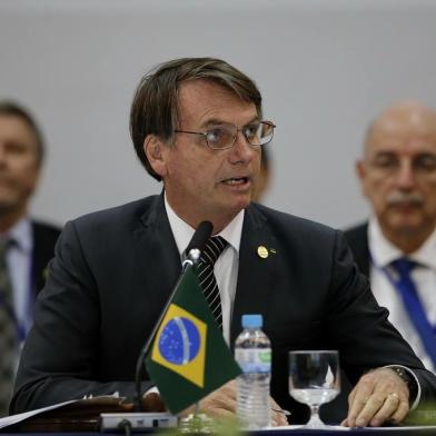  BENTO GONÇALVES, RS BRASIL, 05-12-2019: Presidentes do Brasil, Jair Bolsonaro, do Paraguai, Mario Abdo, da Argentina, Mauricio Macri, e vice do Uruguai, Lucia Topolansky, se encontram em Bento Gonçalves na Cúpula do Mercosul. (Foto: Mateus Bruxel / Agência RBS)Indexador: Andre Avila