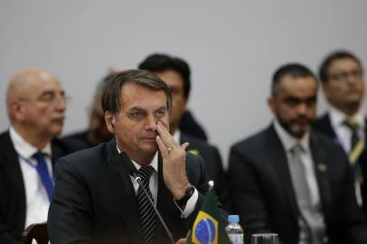  BENTO GONÇALVES, RS BRASIL, 05-12-2019: Presidentes do Brasil, Jair Bolsonaro, do Paraguai, Mario Abdo, da Argentina, Mauricio Macri, e vice do Uruguai, Lucia Topolansky, se encontram em Bento Gonçalves na Cúpula do Mercosul. (Foto: Mateus Bruxel / Agência RBS)