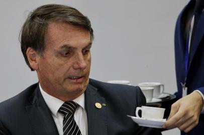  BENTO GONÇALVES, RS, BRASIL - 05-12-2019 - Governo federal anuncia recursos para a saúde do Rio Grande do Sul após evento da Cúpula do Mercosul, no Hotel e Spa do Vinho, em Bento Gonçalves. Presentes o presidente Jair Bolsonaro e o governador do RS, Eduardo Leite, além dos ministros Paulo Guedes, Osmar Terra, Onyx Lorenzoni, Luiz Henrique Mandetta. (Foto: Mateus Bruxel / Agencia RBS)