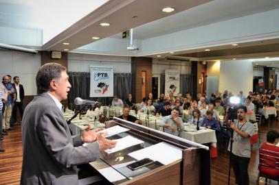  PTB Caxias realiza jantar de confraternização de final de ano. Na foto, vereador Adiló Didomenico, pré-candidato a prefeito