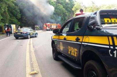 Acidente deixa mulher morta na BR-116, em Vacaria