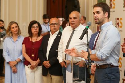 PORTO ALEGRE, RS, BRASIL, 12/12/2019 - Coletiva de imprensa sobre a Reforma RS. Fotos: Felipe Dalla Valle/ Palácio Piratini