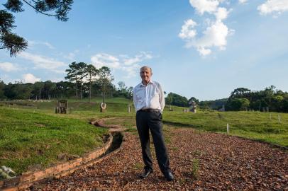 Tarcísio Michelon, empresário à frente do parque de esculturas Domadores de Pedras, em Bento Gonçalves