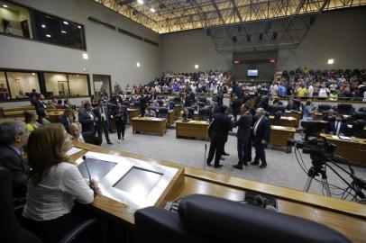  PORTO ALEGRE, RS, BRASIL - 16.12.2019 - Câmara Municipal de Porto Alegre debate projeto de Lei do Executivo que desemprega os cobradores de ônibus. (Foto: André Ávila/Agencia RBS)