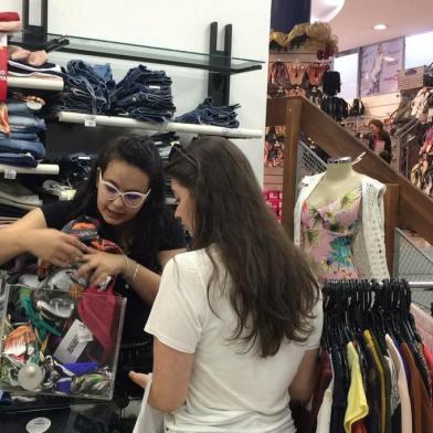 Faltando três dias para o Natal, o comércio de Caxias do Sul registra movimento intenso nesta segunda-feira (23). No Centro da cidade, centenas de pessoas aproveitam o dia de sol para garantir os presentes, lotando lojas de diversos segmentos.